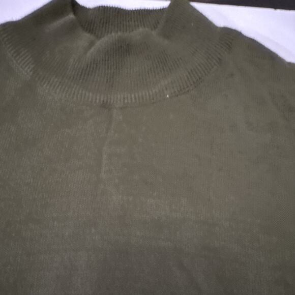 Tailored Recreation Premium Sweater Men XL Green Wool Blend Mock Neck Fitted EUC - Picture 3 of 7
